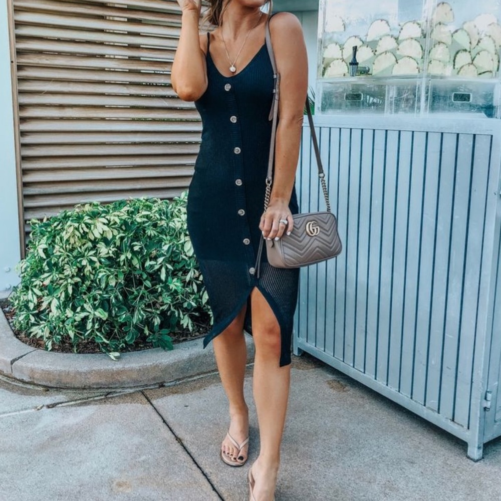 Express ribbed midi dress - Picture 1 of 7
